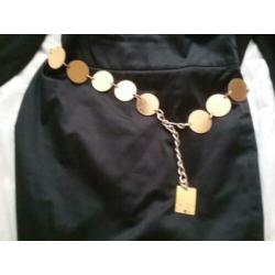 Retro vintage ketting riem ceintuur goud kleur