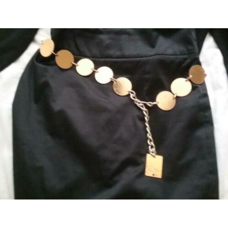 Retro vintage ketting riem ceintuur goud kleur