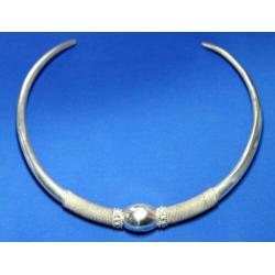 Schitterende Vintage Sterling Zilver Tribal Spang Ketting