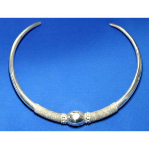 Schitterende Vintage Sterling Zilver Tribal Spang Ketting