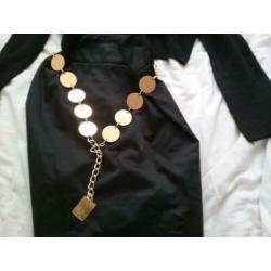 Retro vintage ketting riem ceintuur goud kleur