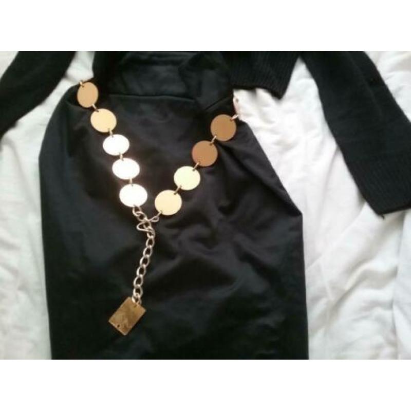 Retro vintage ketting riem ceintuur goud kleur
