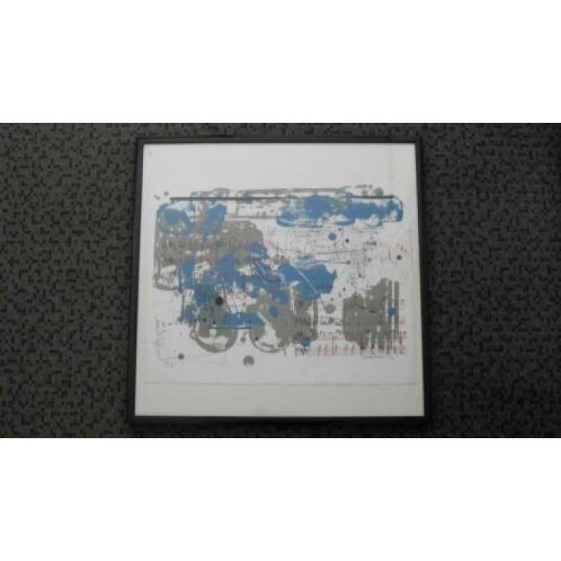 SAM MIDDLETON ; grote gesigneerde litho, ingelijst