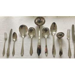 Gero bestek 454 zilver compl 6 pers incl VISBESTEK vd??Tafel