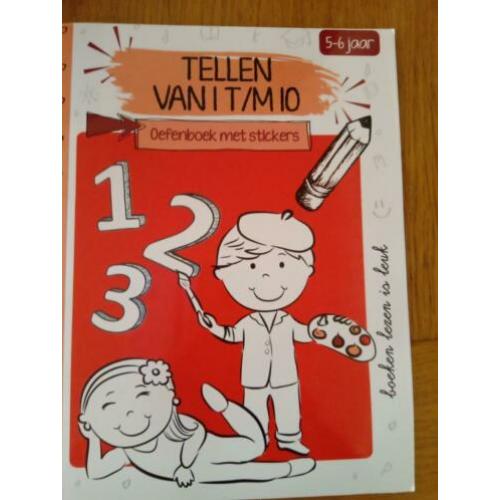 Tellen van 1 t/m 10 Oefenboek met stickers