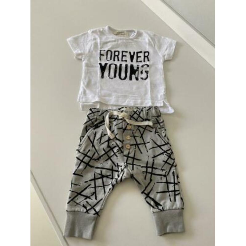 Setje Little Indians! T-shirt & broekje 0-3M