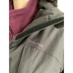 E156 Quechua Set maat L=42/44 regenjas+fleece-vest jas jasje