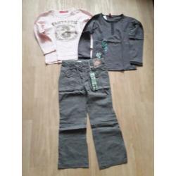 Grijs roze setje mt 110/ 122