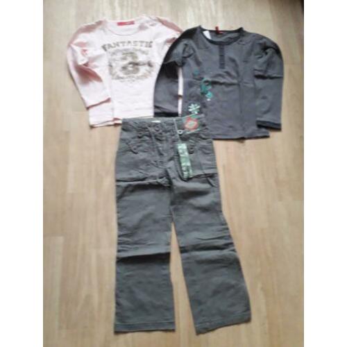 Grijs roze setje mt 110/ 122