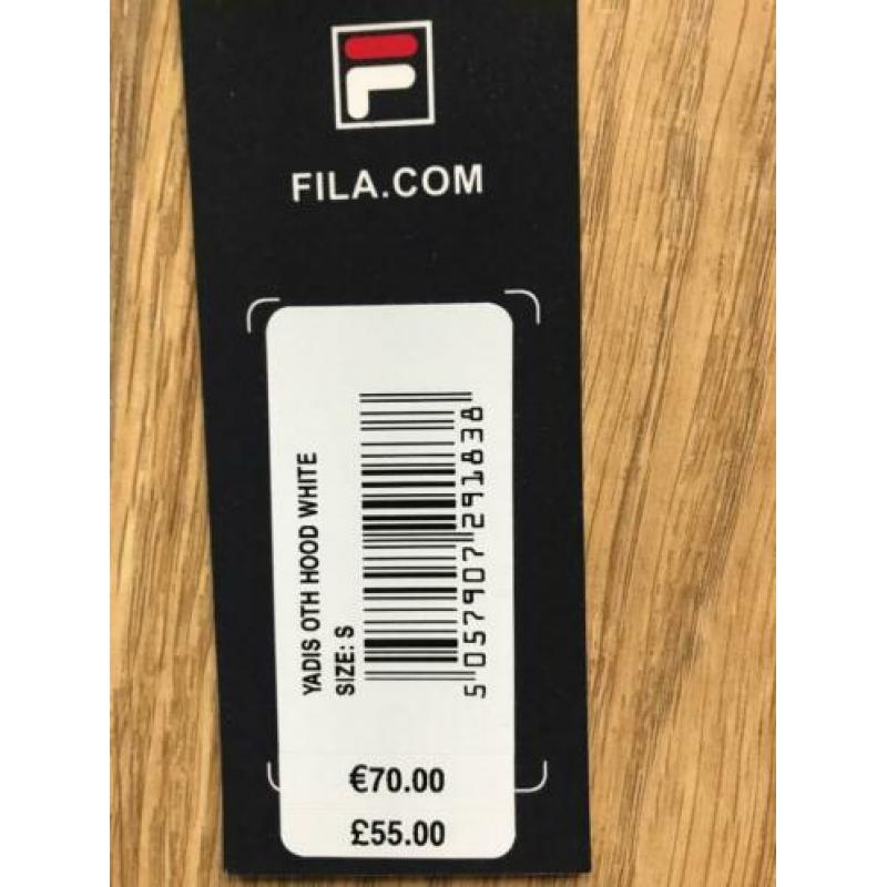 Witte trui, hoodie, merk Fila, maat S