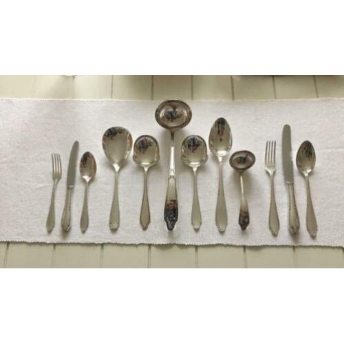 Gero bestek 454 zilver compl 6 pers incl VISBESTEK vd??Tafel