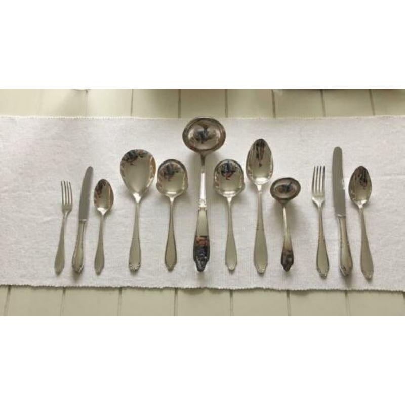 Gero bestek 454 zilver compl 6 pers incl VISBESTEK vd??Tafel