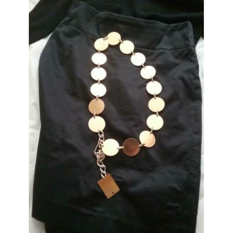 Retro vintage ketting riem ceintuur goud kleur