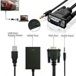 VGA naar HDMI Adapter + Audio *** NIEUW en TOPKWALITEIT ***
