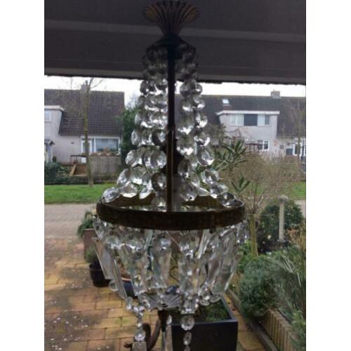 Antieke Empire Facet Kristallen Kroonluchter Lamp