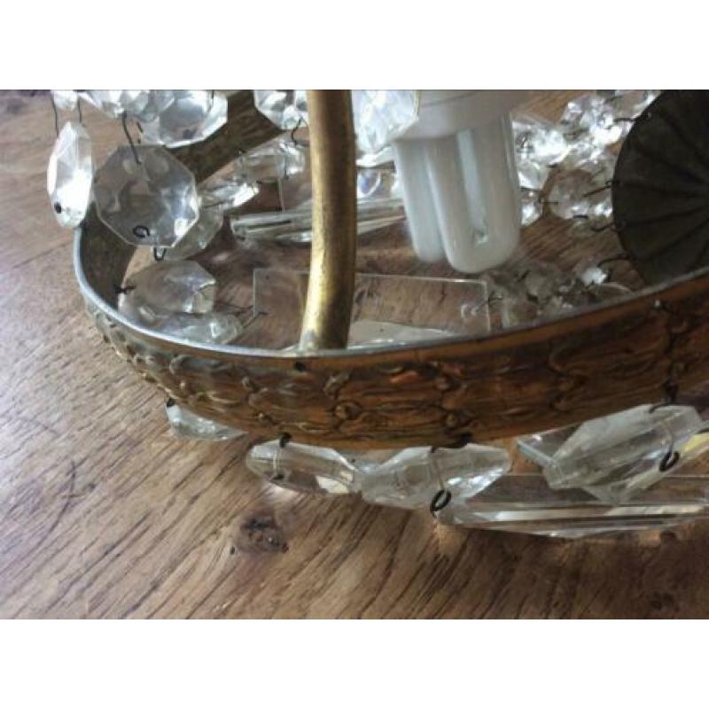 Antieke Empire Facet Kristallen Kroonluchter Lamp