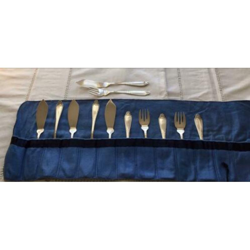 Gero bestek 454 zilver compl 6 pers incl VISBESTEK vd??Tafel