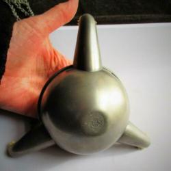 Olielamp Tin~3 Armig Lampje~Antiek Tinnen Olielamp~Hanglamp