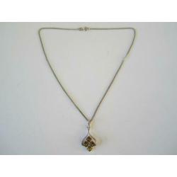 925 zilveren ketting met barnsteen hanger