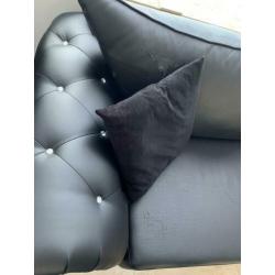 Bankstel 2 x 2,5 zits met Swarovski / kristal stenen