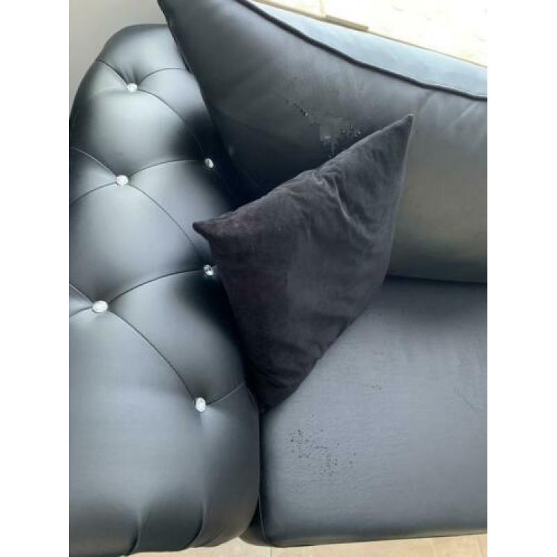Bankstel 2 x 2,5 zits met Swarovski / kristal stenen