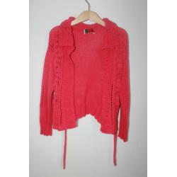 Donkerroze vest van Essentiel Antwerp maat 116 (3711)