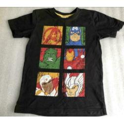 Maat 134/140 - marvel - zwart met print
