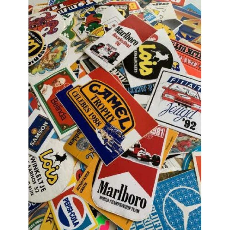 GROTE partij vintage stickers jaren 80 retro sticker stikker