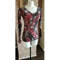 NETTE rood bruine ISLA IBIZA top mt S 36, topje bruin, rode