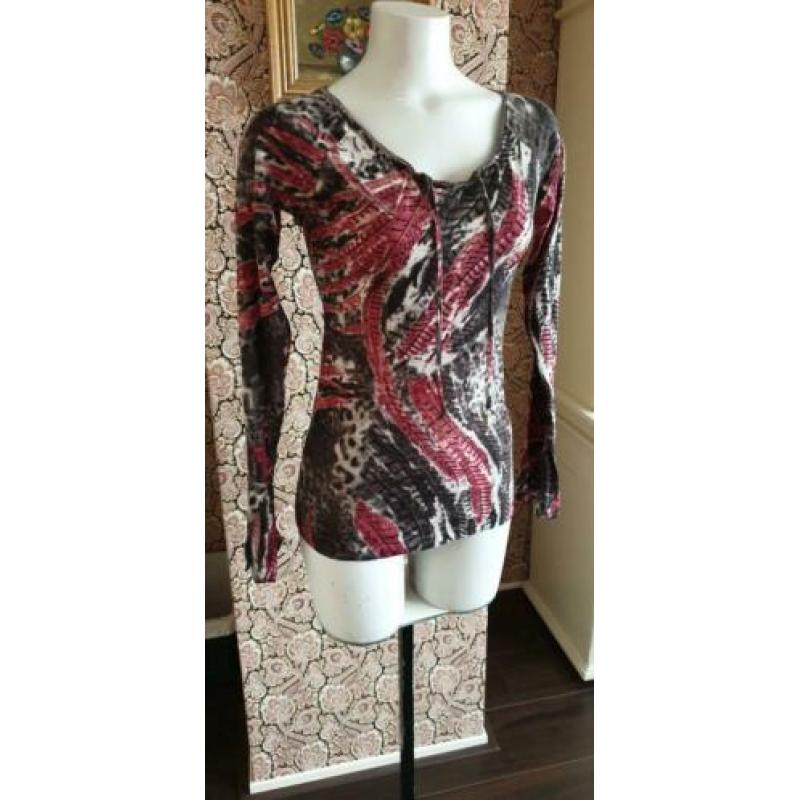 NETTE rood bruine ISLA IBIZA top mt S 36, topje bruin, rode