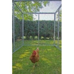 Kippenren B=360 x D=180 x H= 180 cm gegalvaniseerd