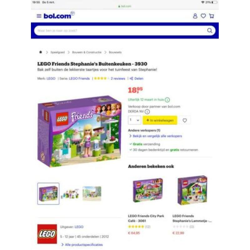 ZGAN Lego friends 41011 en 3930