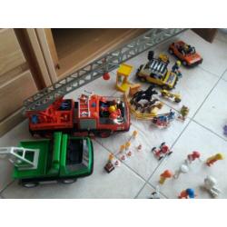 Playmobil, brandweerauto, zeemeermin, poppetjes etc.
