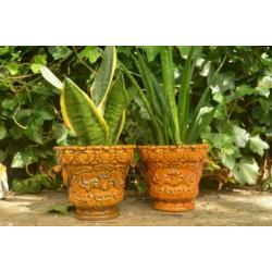 Fantastisch mooie vintage bloempotten