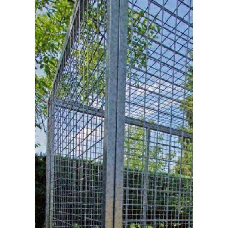 Kippenren B=360 x D=180 x H= 180 cm gegalvaniseerd