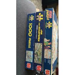 3 Jan van Haasteren puzzels 1000stk