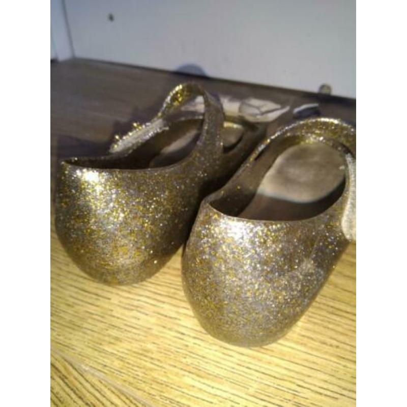 Meisje schoen sandaal maat 27 glitter goud!! // Mini Melissa