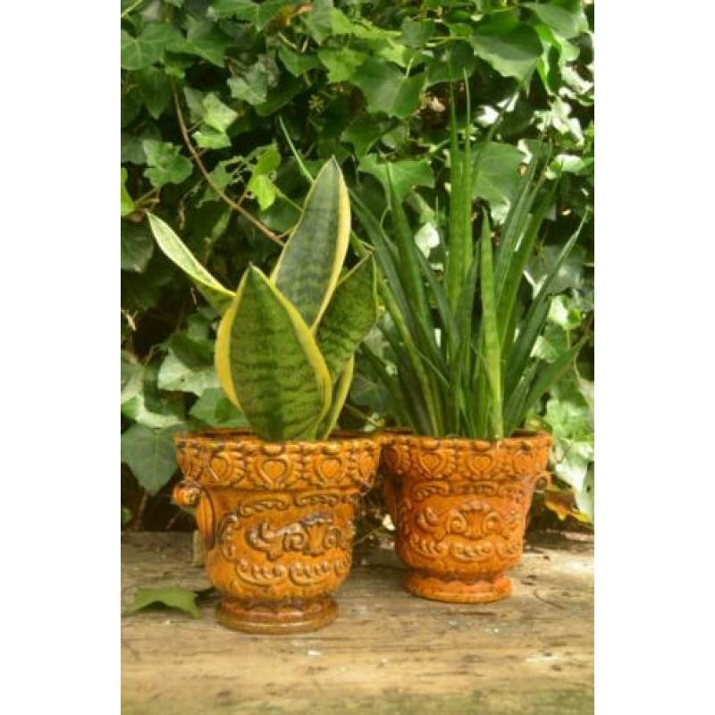 Fantastisch mooie vintage bloempotten