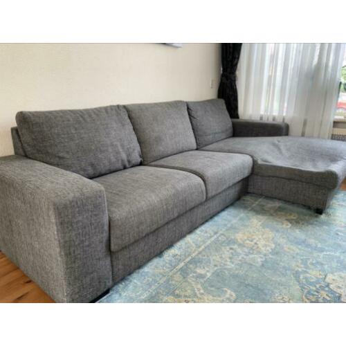 Hoekbank en fauteuil (grijs)