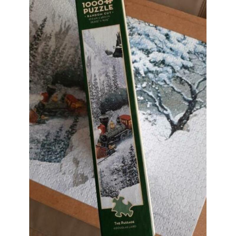 legpuzzel, winterlandschap, Cobble Hill, 1000 st. met poster
