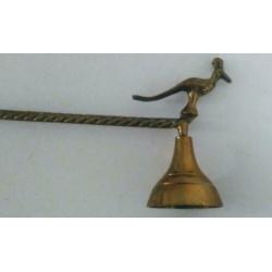 Prachtige antieke koperen kaarsendover, vogel decoratie 32cm