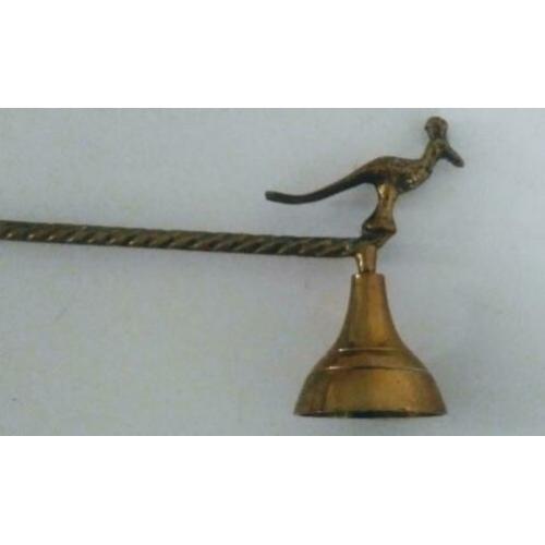 Prachtige antieke koperen kaarsendover, vogel decoratie 32cm