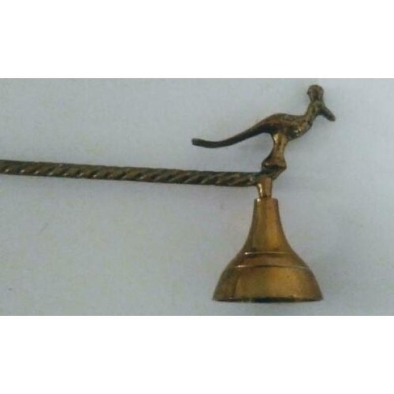 Prachtige antieke koperen kaarsendover, vogel decoratie 32cm