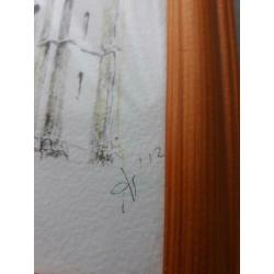 Gesigneerde tekening - ingelijst