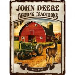 John Deere tractor foto reclamebord van metaal verticaal