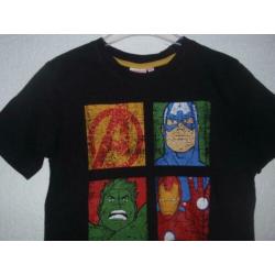 Maat 134/140 - marvel - zwart met print