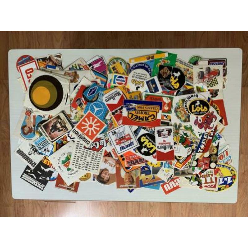 GROTE partij vintage stickers jaren 80 retro sticker stikker