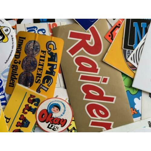GROTE partij vintage stickers jaren 80 retro sticker stikker