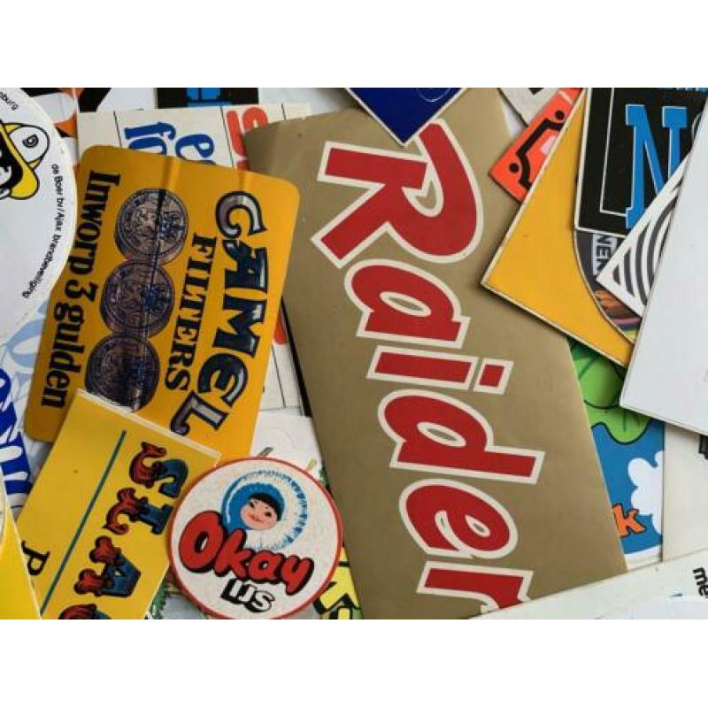 GROTE partij vintage stickers jaren 80 retro sticker stikker