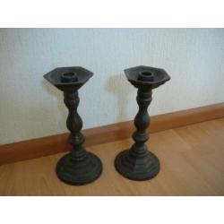 kandelaar - 2 stuks - gietijzer - zeer decoratief